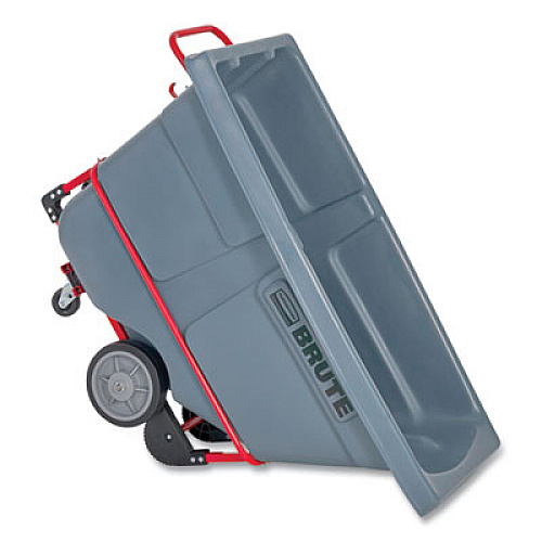 Rubbermaid Commercial 0.5 cu yd BRUTE DURATILT Frame Tilt Truck, Heavy Duty, 1,400 lb Capacity, Gray (2192465)