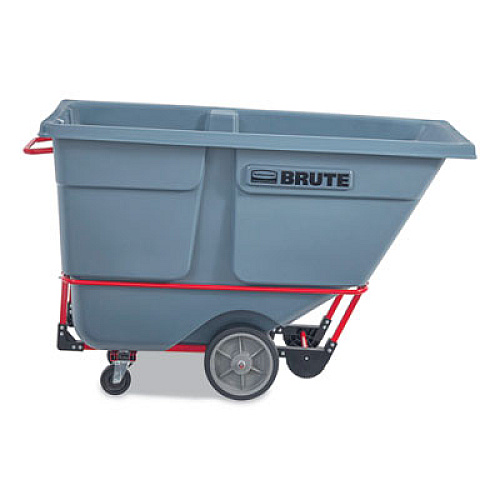 Rubbermaid Commercial 1 cu yd BRUTE DURATILT Frame Tilt Truck, Heavy Duty, 2,100 lb Capacity, Gray (2192467)