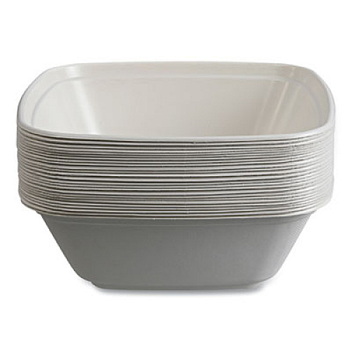 Eco-Products Regalia Sugarcane Servingware, Bowl, 160 oz, White, 100 Bowls/Carton (EPBL160LNFA)