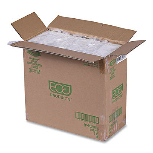 Eco-Products Vanguard Renewable and Compostable Sugarcane Plates, 6 x 6, White, 500/Carton (EPP021NFA)