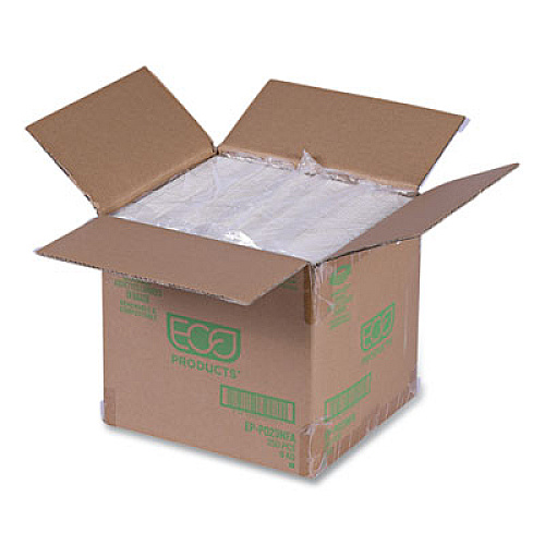 Eco-Products Vanguard Renewable and Compostable Sugarcane Plates, 10 x 10, White, 250/Carton (EPP023NFA)
