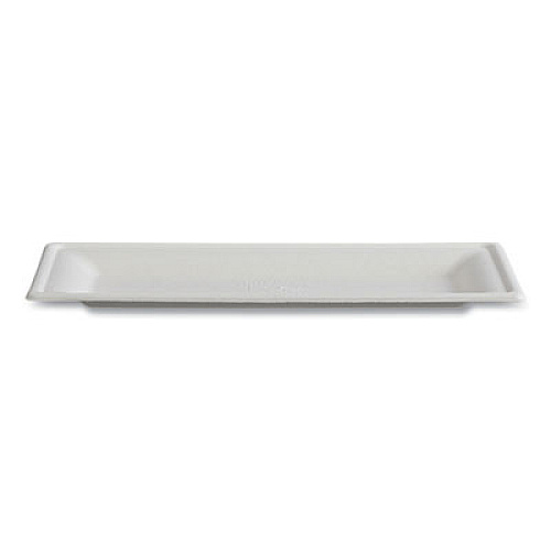 Eco-Products Vanguard Renewable and Compostable Sugarcane Plates, 5 x 10, White, 500/Carton (EPP024NFA)