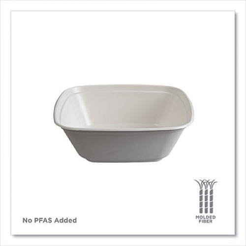 Eco-Products Regalia Sugarcane Servingware, Bowl, 160 oz, White, 100 Bowls/Carton (EPBL160LNFA)