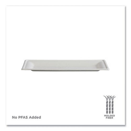 Eco-Products Vanguard Renewable and Compostable Sugarcane Plates, 5 x 10, White, 500/Carton (EPP024NFA)