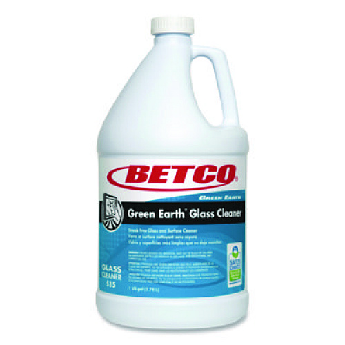 Betco Green Earth Glass Cleaner, Pleasant Scent, 1 gal Bottle, 4/Carton (5350400)
