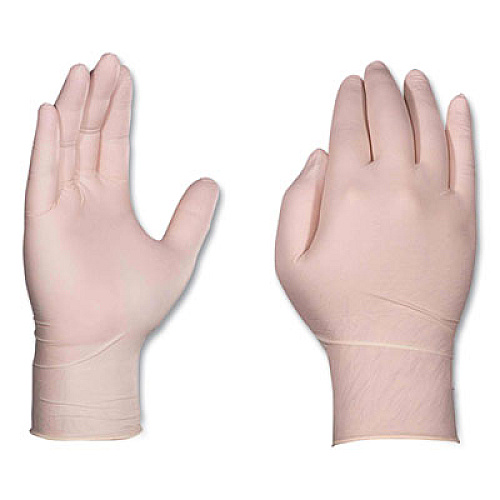 AMMEX Professional Latex Exam Gloves, Powder-Free, Large, 4 mil (Palm), 5 mil (Fingers), 9.5" Long, Ivory, 100/Box, 10 Boxes/Carton (GPPFT46100CT)