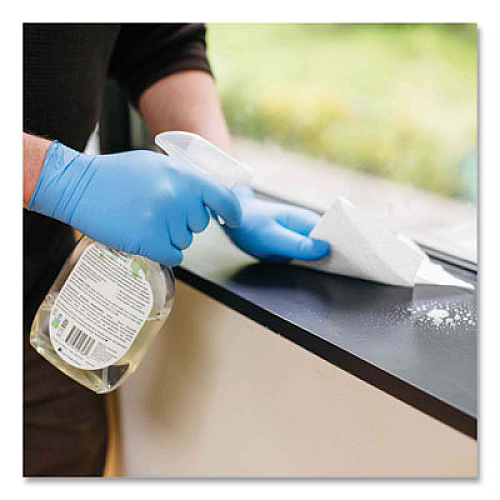 GloveWorks by AMMEX Industrial Nitrile Gloves, Powder-Free, Medium, 5 mil Thick, 9.5" Long, Blue, 100/Box, 10 Boxes/Carton (INPF44100)