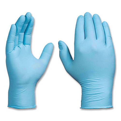GloveWorks by AMMEX Industrial Nitrile Gloves, Powder-Free, Medium, 5 mil Thick, 9.5" Long, Blue, 100/Box, 10 Boxes/Carton (INPF44100)