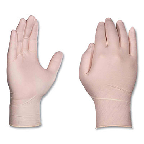 AMMEX Professional Latex Exam Gloves, Powder-Free, X-Large, 4 mil (Palm), 5 mil (Fingers), 9.5" Long, Ivory, 100/Box, 10 Boxes/Carton (GPPFT48100CT)