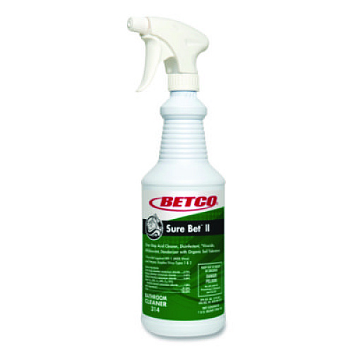 Betco Sure Bet II Foaming Disinfectant, Citrus Floral Scent, 32 oz Bottle, 12/Carton (3141200)