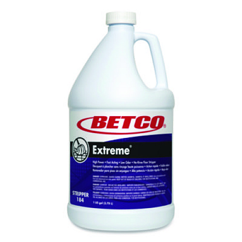 Betco Extreme Floor Stripper, Lemon Scent; 1 gal Bottle, 4/Carton (1840400)