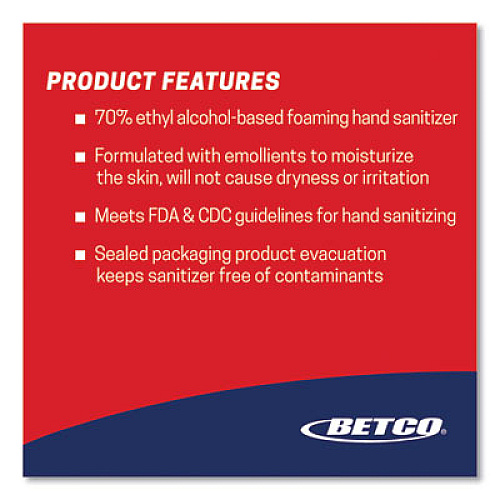 Betco Clario C3 Advanced Alcohol Foaming Hand Sanitizer, 16.5 oz, Pump Bottle, Citrus Scent, 12/Carton (795E900)