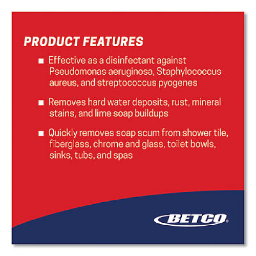 Betco Sure Bet II Foaming Disinfectant, Citrus Floral Scent, 32 oz Bottle, 12/Carton (3141200)