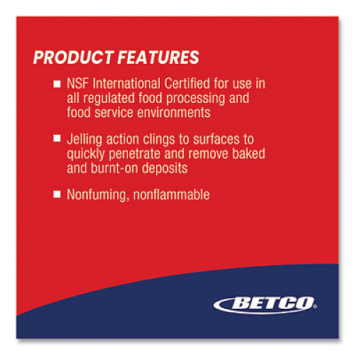 Betco Oven Jell Cleaner, Lemon Scent, 32 oz Bottle, 12/Carton (1391200)
