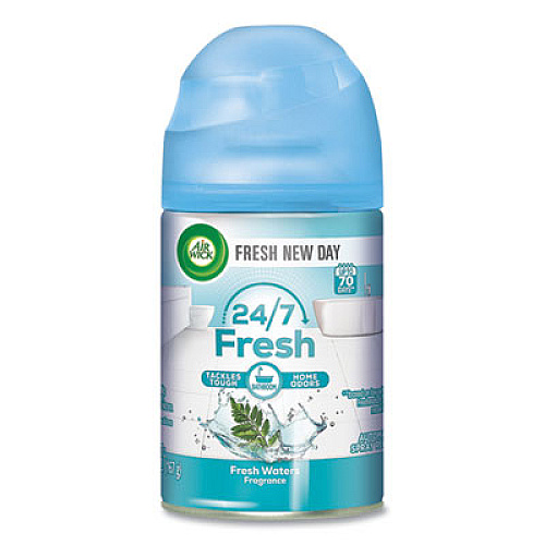 Air Wick Freshmatic Life Scents Starter Kit, 5.89 oz Fresh Waters Refill/AA Battery, 4 Kits/Carton (88413)