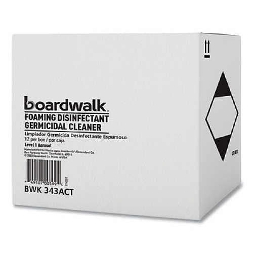 Boardwalk Foaming Disinfectant Germicidal Cleaner, Flowery Scent, 19 oz Aerosol Can, 12/Carton (343ACT)