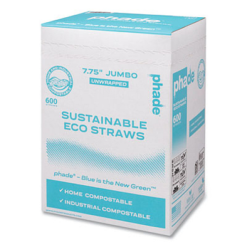 phade Marine Biodegradable Straws, 7.75", Ocean Blue,  6,000/Carton (511204)