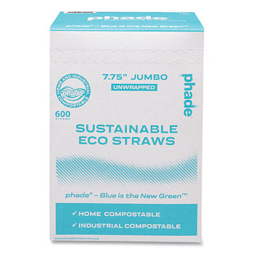 phade Marine Biodegradable Straws, 7.75", Ocean Blue,  6,000/Carton (511204)