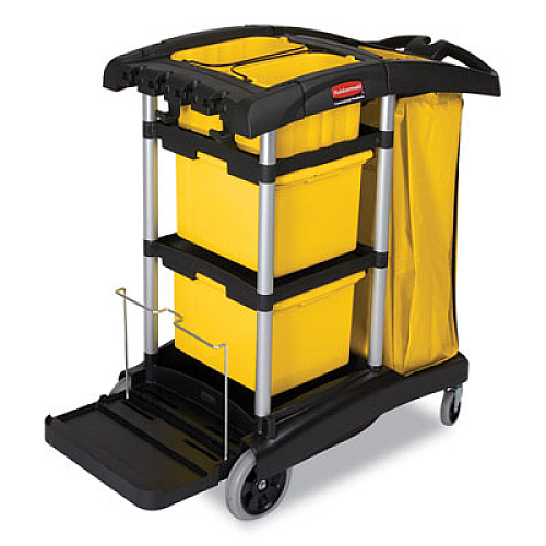 Rubbermaid Commercial Organizing Bin, 30-Quart, Yellow, 2/Carton (FG9T8400YEL)