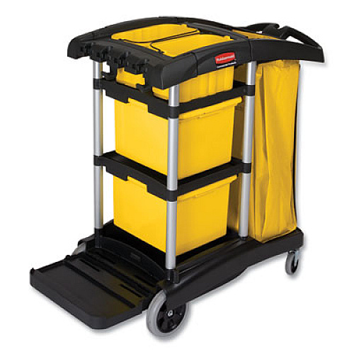 Rubbermaid Commercial Organizing Bin, 30-Quart, Yellow, 2/Carton (FG9T8400YEL)