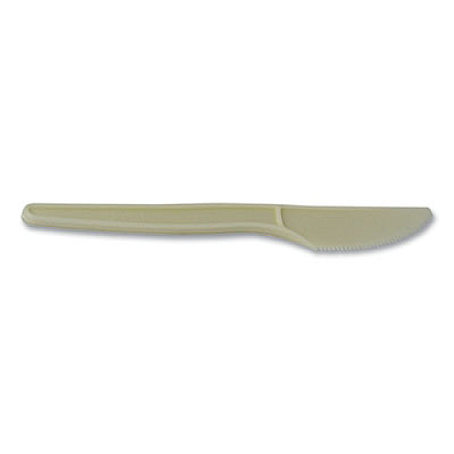 Eco-Products EcoSense Renewable Plant Starch Cutlery, Knife, Plastic, Cream, 50/Pack (EPS001PK)