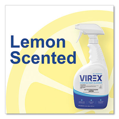 Diversey Virex All-Purpose Disinfectant Cleaner, Citrus Scent, 32 oz Spray Bottle, 8/Carton (CBD540533)