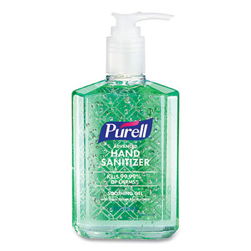 PURELL Advanced Hand Sanitizer Soothing Gel, 8 oz Pump Bottle, Fresh Scent, 4/Pack (967406ECDPK)