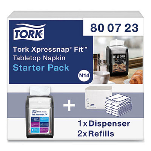 Tork Xpressnap Fit Starter Pack, 4 x 6 x 7, Black (800723)