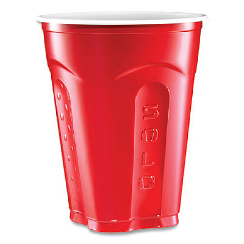SOLO Squared Plastic Party Cups, 18 oz, Red, 240/Carton (SQ182020004)