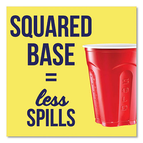 SOLO Squared Plastic Party Cups, 18 oz, Red, 240/Carton (SQ182020004)