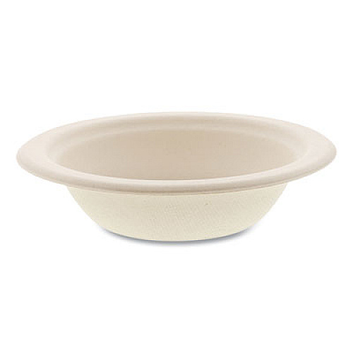 Boardwalk Bagasse PFAS-Free Dinnerware, Round Bowl, Sugarcane, 12 oz, Tan, 1,000/Carton (BOWL12NPFA)