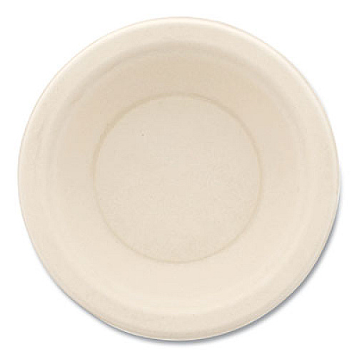 Boardwalk Bagasse PFAS-Free Dinnerware, Round Bowl, Sugarcane, 12 oz, Tan, 1,000/Carton (BOWL12NPFA)