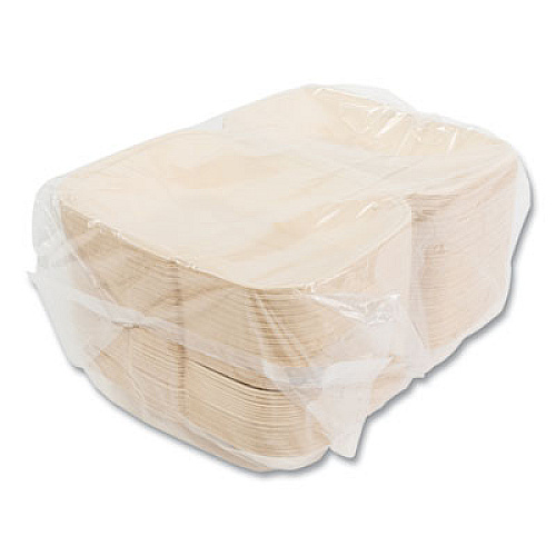 Boardwalk Bagasse PFAS-Free Food Containers, Hoagie/Hinged Lid, 6 x 3 x 9, Tan, Sugarcane, 250/Carton (HINGE96NPFA)