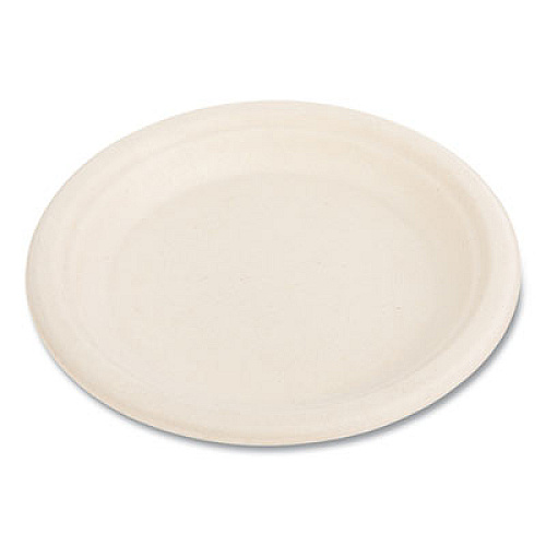 Boardwalk Bagasse PFAS-Free Dinnerware, Plate, Sugarcane, 6" dia, Tan, 1,000/Carton (PLATEWF6NPFA)