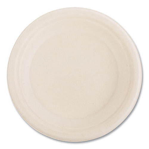 Boardwalk Bagasse PFAS-Free Dinnerware, Plate, Sugarcane, 6" dia, Tan, 1,000/Carton (PLATEWF6NPFA)