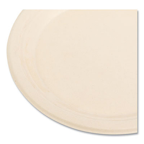 Boardwalk Bagasse PFAS-Free Dinnerware, Plate, Sugarcane, 9" dia, Tan, 500/Carton (PLATE9NPFA)
