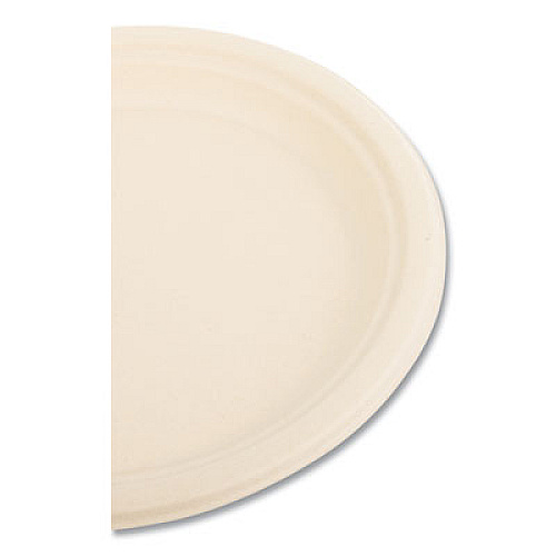 Boardwalk Bagasse PFAS-Free Dinnerware, Plate, Sugarcane, 9" dia, Tan, 500/Carton (PLATE9NPFA)