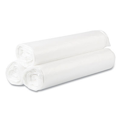 Inteplast Group High-Density Commercial Can Liner Value Pack, 45 gal, 14 mic, 40" x 46", Natural, Interleaved Roll, 25 Bags/Roll, 10 Rolls/CT (VALH4048N16)