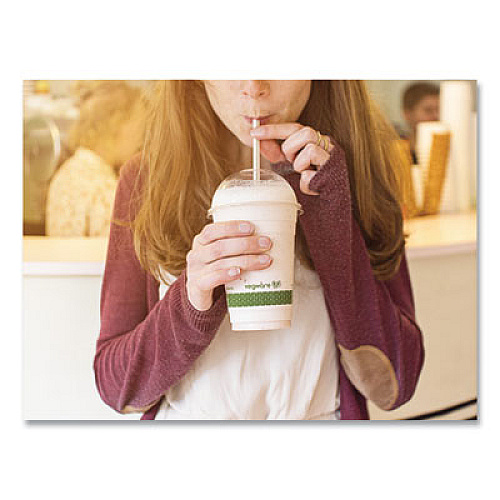 Vegware 96-Series Cold Cup, 16 oz, Plastic, Clear/Green, 1,000/Carton (R500YG)