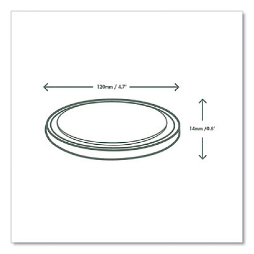 Vegware Round Deli Pot Lids, Compostable, For 8 oz to 32 oz Deli Containers, Clear, Plastic, 500/Carton (VDC120H)