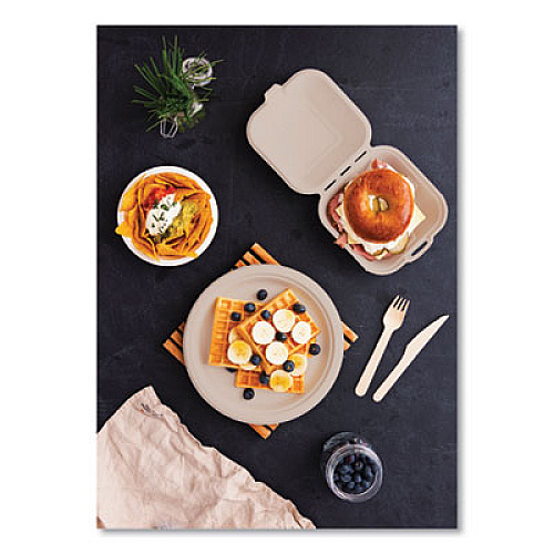 Vegware Nourish Molded Fiber Tableware, Compostable, Bowl, Sugarcane, 12 oz, White, 1,000/Carton (VWBL12NFA)