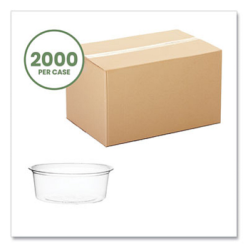 Vegware Portion Pots, 2 oz, Plastic, Clear, 2,000/Carton (CF7057)