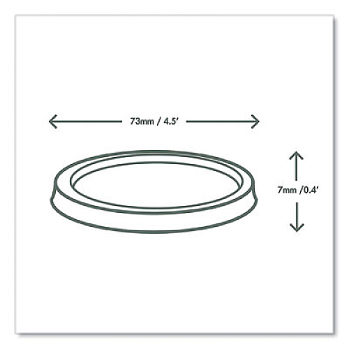 Portion Pot Lids, Fits Vegware 2 oz to 4 oz Portion Pots, Plastic, Clear, 2,000/Carton (CF736)