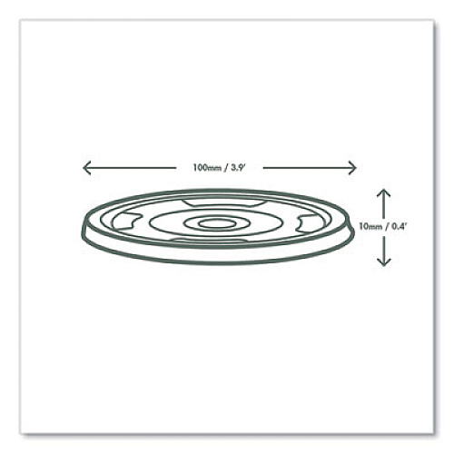 96 Series Cold Cup Lids, Fits Vegware 96-Series Cold Cups, Plastic, Clear, 1,000/Carton (C96FCH)