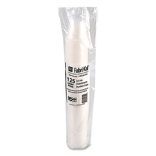 Fabri-Kal Portion Cups, 5.5 oz, Plastic, Translucent, 125/Sleeve, 20 Sleeve/Carton (PC550)