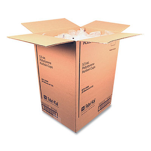 Fabri-Kal Portion Cups, 5.5 oz, Plastic, Translucent, 125/Sleeve, 20 Sleeve/Carton (PC550)