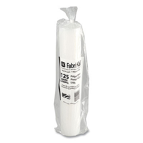 Fabri-Kal Portion Cup Lids, Fits 1 oz Squat Portion Cups, Plastic, Clear, 125/Sleeve, 20 Sleeves/Carton (L100PCS)