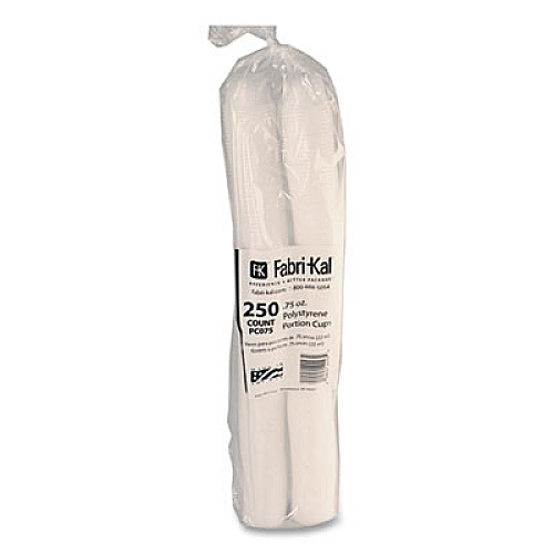 Fabri-Kal Portion Cups, 0.75 oz, Plastic, Translucent, 125/Sleeve, 20 Sleeve/Carton (PC075)