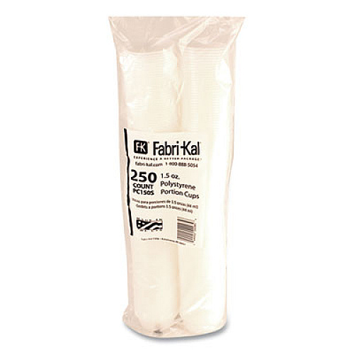 Fabri-Kal Portion Cups, Squat, 1.5 oz, Plastic, Translucent, 125/Sleeve, 20 Sleeve/Carton (PC150S)