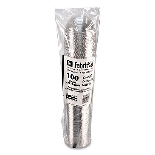 Fabri-Kal Kal-Clear/Nexclear Drink Cup Lids, Dome Lid with 1" Hole, Fits 12 oz to 20 oz Cold Cups, Plastic, Clear, 1,000/Carton (DLKC1220)